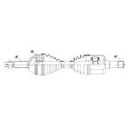 Cardan Arbre De Transmission Gauche Pour Ford Transit 2.2 Tdci 1469166
