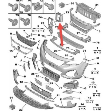 Guide Conduit Admission d'Air Pour Peugeot 508 II
