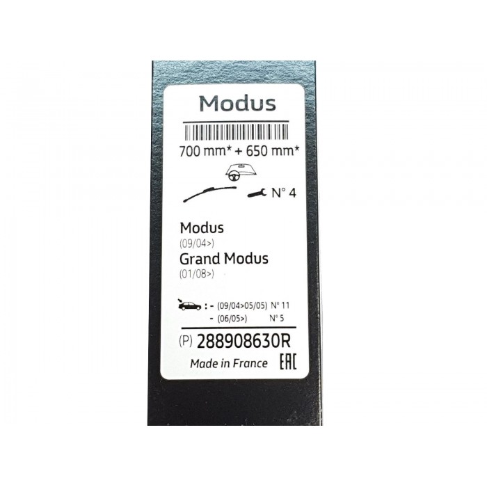 2 Balais d'Essuie Glace 700mm+650mm Pour Renault Modus