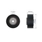 Galet Tendeur Courroie d'Accessoire Pour Peugeot 206 Partner Citroën Berlingo