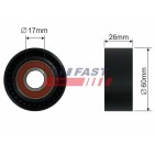 Galet Tendeur Courroie d'Accessoire Pour Peugeot 206 Fiat Suzuki Citroën 575130