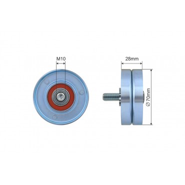 Galet Tendeur Courroie d'Accessoire Pour Peugeot 206 306 406 605 806 Citroën