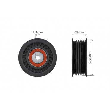 Galet Tendeur Courroie d'Accessoire Pour Renault Twingo III Smart Forfour Fortwo