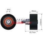 Galet enrouleur de Courroie d'Accessoire Pour Peugeot Fiat Citroën 1611422880