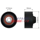 Galet enrouleur de Courroie d'Accessoire Pour Peugeot Opel Fiat Nissan 3641685