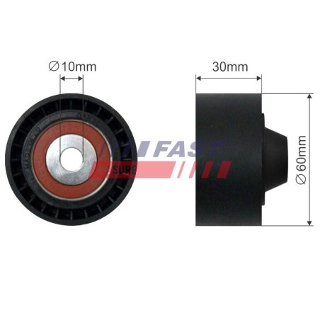 Galet enrouleur de Courroie d'Accessoire Pour Peugeot Opel Fiat Nissan 3641685