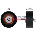 Galet enrouleur de Courroie d'Accessoire Pour Fiat Ducato Iveco Daily III IV V