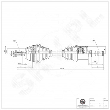 Cardan Arbre de Transmission Avant Gauche Pour Ford C-Max Focus II Volvo C30