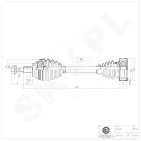 Cardan Arbre de Transmission Avant Gauche Pour VW Audi Seat Skoda 3C0407271AE