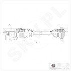 Cardan Arbre de Transmission Arrière Droit Pour BMW 7 E65 E66 E67 33207572424
