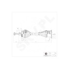 Cardan Arbre de Transmission Avant Gauche Pour Audi A4 Seat Exeo 8E0407451EX