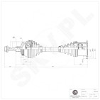 Cardan Arbre de Transmission Avant Gauche Pour Audi A4 Seat Exeo 8E0407451EX