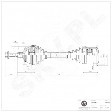 Cardan Arbre de Transmission Avant Gauche Pour Audi A4 Seat Exeo 8E0407451EX