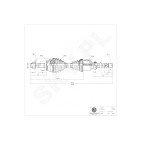 Cardan Arbre de Transmission Avant Droit Pour Peugeot Fiat Citroën 1349787080