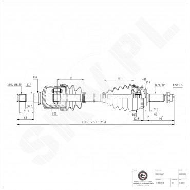 Cardan Arbre de Transmission Avant Gauche Pour Toyota Corolla 4342013050