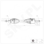 Cardan Arbre de Transmission Avant Gauche Pour Ford Galaxy Mondeo IV S-Max Volvo