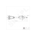 Cardan Arbre de Transmission Avant Droit Pour VW Bora Audi Seat Skoda 3A0407272X