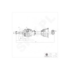 Cardan Arbre de Transmission Avant Gauche Pour Renault Clio II III Kangoo Nissan