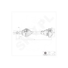 Cardan Arbre de Transmission Avant Gauche Pour VW Audi A3 Seat Skoda 1J0407271FD