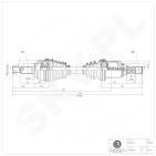 Cardan Arbre de Transmission Avant Gauche Pour Renault Kangoo Mercedes-Benz
