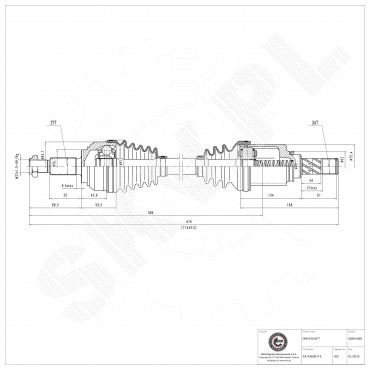Cardan Arbre de Transmission Avant Gauche Pour Renault Kangoo Mercedes-Benz