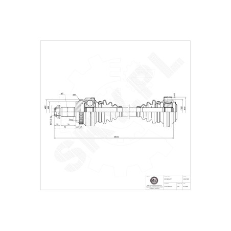 Cardan Arbre de Transmission Arrière Droit Pour BMW X3 E83 31217540116