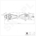Cardan Arbre de Transmission Avant Gauche Pour VW Multivan V 7H0407271L