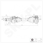 Cardan Arbre de Transmission Arrière Droit Pour BMW 6 E63 E64 33207604602