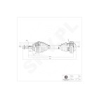 Cardan Arbre de Transmission Avant Droit Pour VW Audi Seat Skoda 1K0407452TX