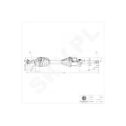 Cardan Arbre de Transmission Avant Droit Pour Peugeot Citroën DS 3273GC 3273GE