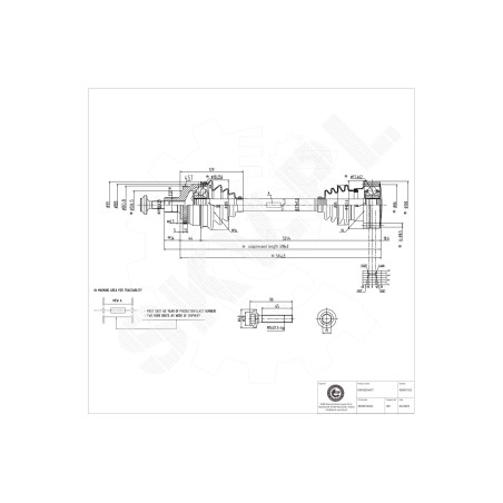 Cardan Arbre de Transmission Arrière Pour Audi A4 8E0501203J 8E0501203JX