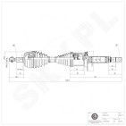 Cardan Arbre de Transmission Avant Droit Pour VW Multivan V VI 7E0407272AE