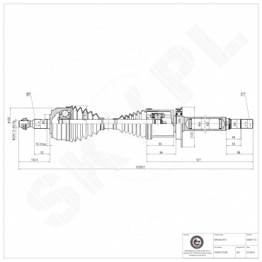 Cardan Arbre de Transmission Avant Droit Pour VW Multivan V VI 7E0407272AE