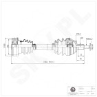 Cardan Arbre de Transmission Avant Gauche Pour VW Audi Seat Skoda 1K0407451LX