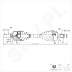 Cardan Arbre de Transmission Avant Gauche Pour Peugeot Citroën DS 3272LG 3272ZK