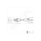 Cardan Arbre de Transmission Avant Droit Pour Peugeot Partner Citroën Berlingo