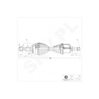 Cardan Arbre de Transmission Avant Gauche Pour Peugeot Fiat Citroën 1349788080