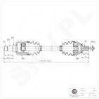Cardan Arbre de Transmission Avant Gauche Pour Ford Galaxy Mondeo IV 1641301