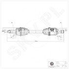 Cardan Arbre de Transmission Avant Gauche Pour Toyota Avensis 4342005440
