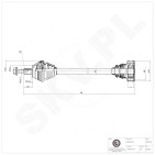 Cardan Arbre de Transmission Avant Gauche Pour VW Audi Seat Skoda 1K0407271DJ