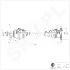 Cardan Arbre de Transmission Avant Gauche Pour VW Passat Audi A4 8D0407271DM