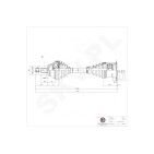 Cardan Arbre de Transmission Avant Gauche Pour VW Audi A3 Seat Skoda 1J0407453GX
