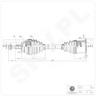 Cardan Arbre de Transmission Avant Gauche Pour VW CC Passat Sharan Touran Seat