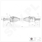 Cardan Arbre de Transmission Avant Gauche Pour Opel Combo Corsa C Meriva A Tigra