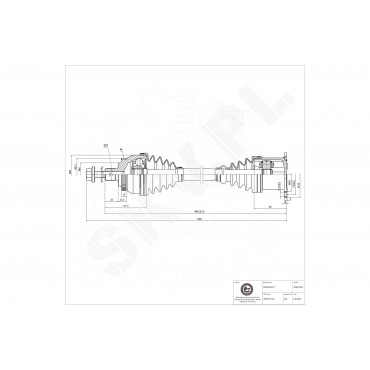 Cardan Arbre de Transmission Avant Pour VW Seat Ford 7M3407271Q 7M3407761A