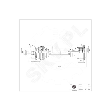Cardan Arbre de Transmission Avant Droit Pour VW Passat Audi Skoda 8D0407272BC