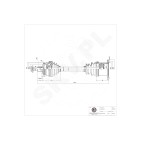 Cardan Arbre de Transmission Avant Gauche Pour Audi A4 8E0407271AR 8E0407451QX