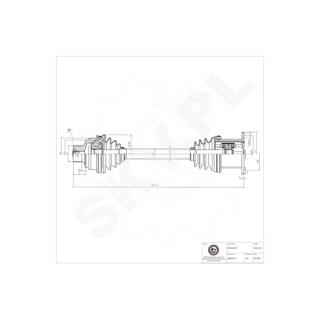 Cardan Arbre de Transmission Avant Pour Audi Q5 8R0407271 8R0407271B