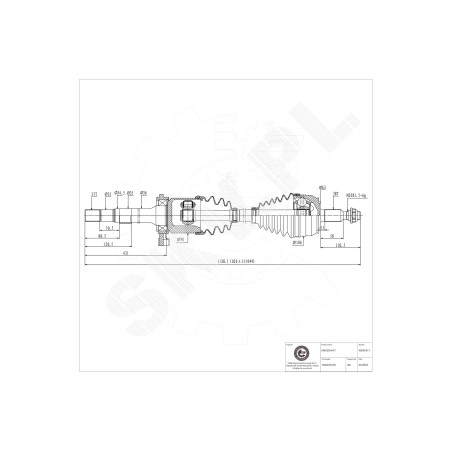 Cardan Arbre de Transmission Avant Droit Pour VW California T6 Camper 7E0407276Q