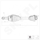 Cardan Arbre de Transmission Avant Droit Pour Fiat Doblo 46302199SX 46308199